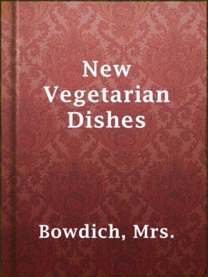 cover image of New Vegetarian Dishes
